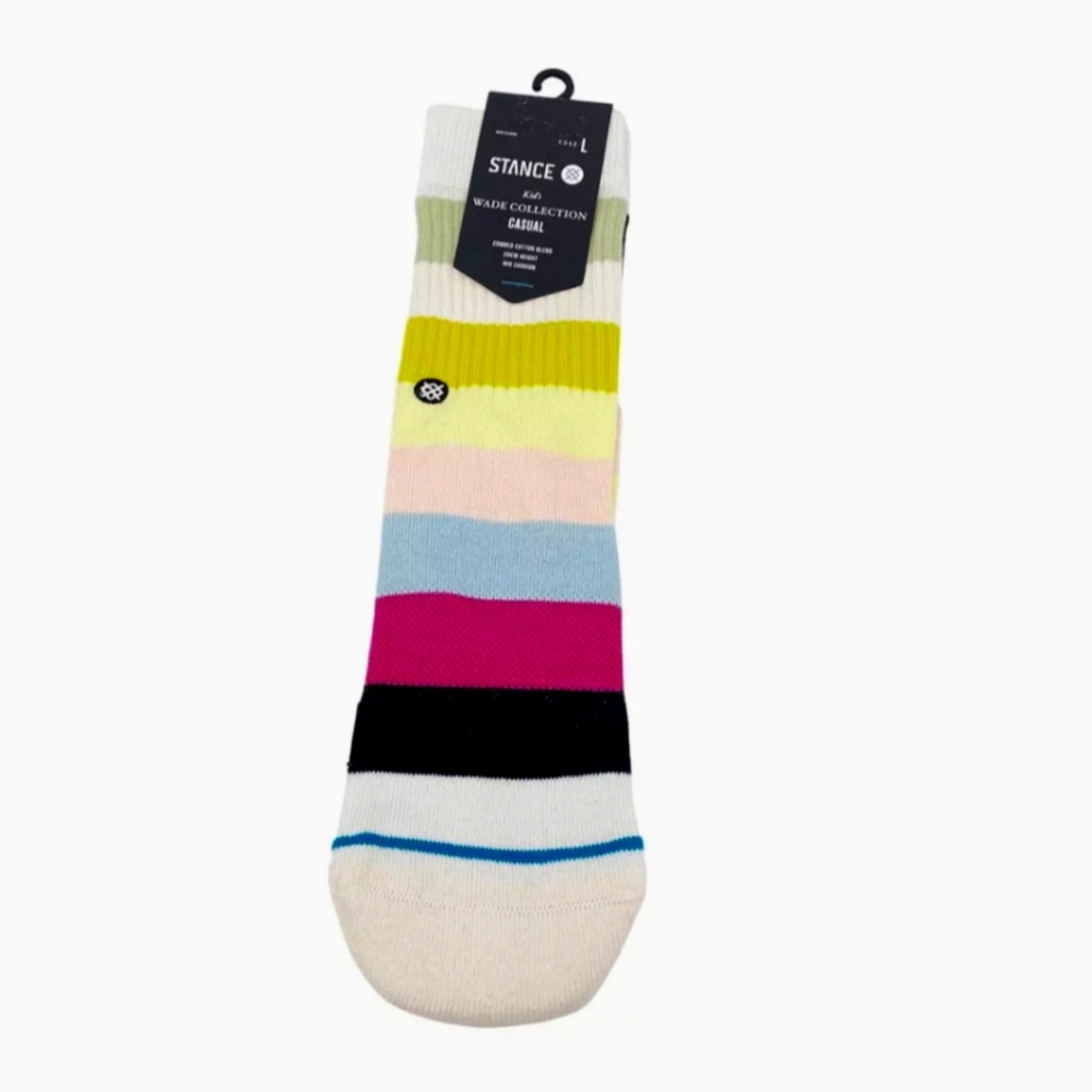 NWT Kid's Stance Multicolor Casual Striped Crew Socks